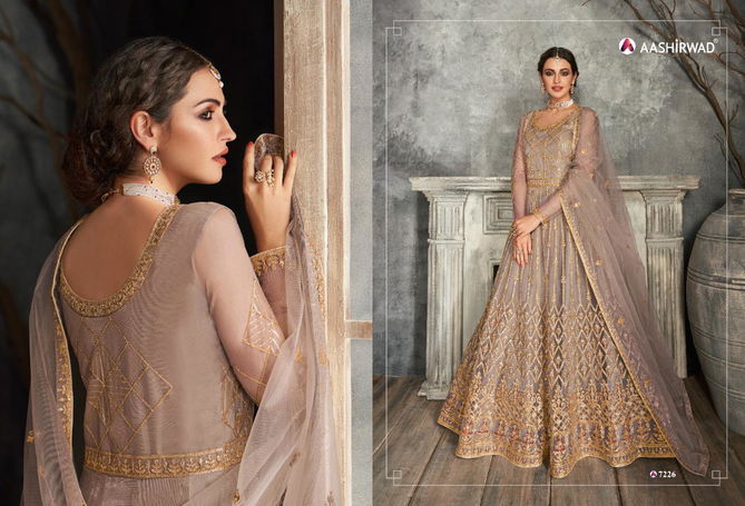 Aashirwad Kaira Net Embroidered Wedding Salwar Suits Catalog